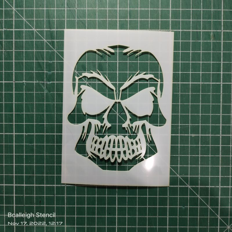 

Ready Skull Stencil untuk Air brush ukuran A6