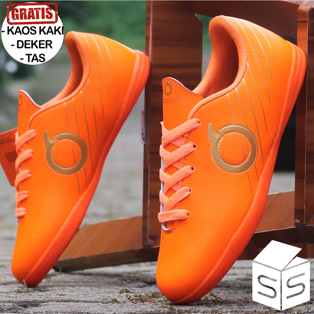 Sepatu Futsal Ortuseight Anak Insignia Grade Ori Olahraga In Orange-Blue