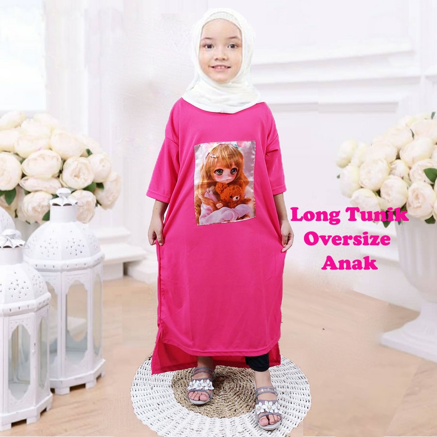 DRESS ANAK ANIME GIRL LUCU CANTIK DOLL MANIS LONG TUNIK OVERSIZE 2-13tahun CARLINA