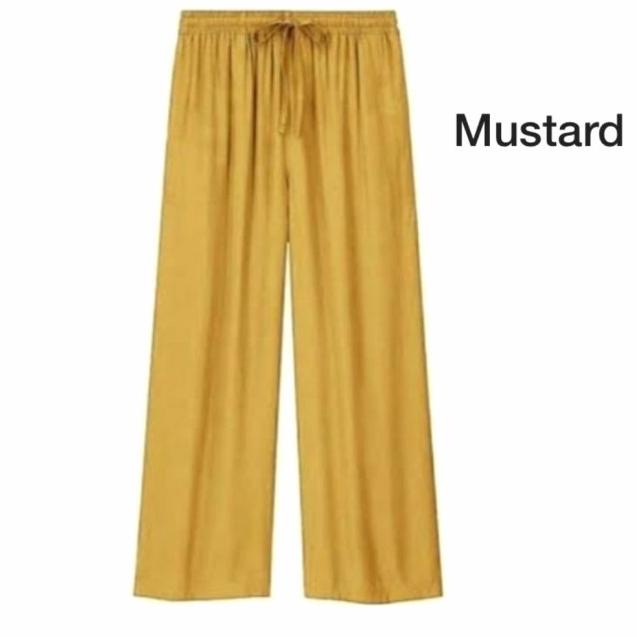 CELANA PANJANG KULOT UNIQLO MUSTARD ORIGINAL