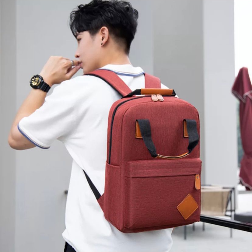 BUY 1 GET 3 Tas Pria Ransel SET 3 Tas Ransel 3 in 1 Tas Punggung Casual Pria Backpack Import Tas Kantor Unisex Tas Sekolah SMA-Kuliah Tas Kantoran