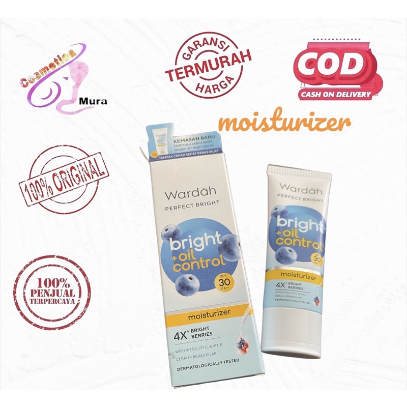 [ moisturizer spf 30 ] wardah perfect bright moisturizer bright + oil control spf 30 pa ++++ 20 ml || wardah moisturizer spf 30 || perfecr bright + smooth glow - perfect bright night glow moisturizer