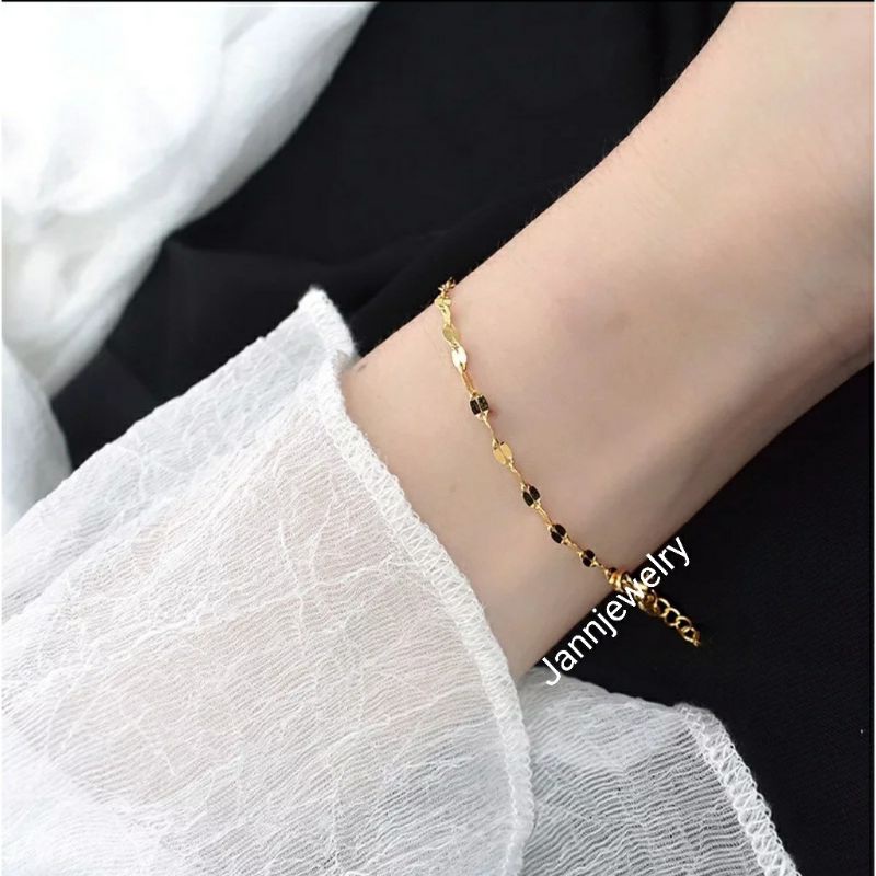 gelang simple ANAK &amp; dewasa titanium asli anti karat&amp;alergi