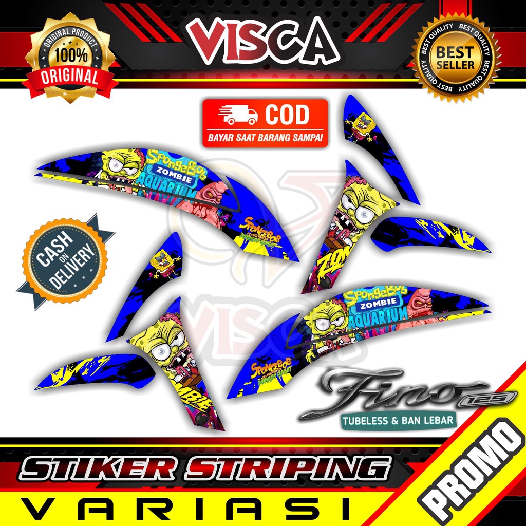 Stiker Motor Fino - Striping Fino 125 Variasi Simple -Stiker Fino - Stiker Fino 125 Variasi Simpel -