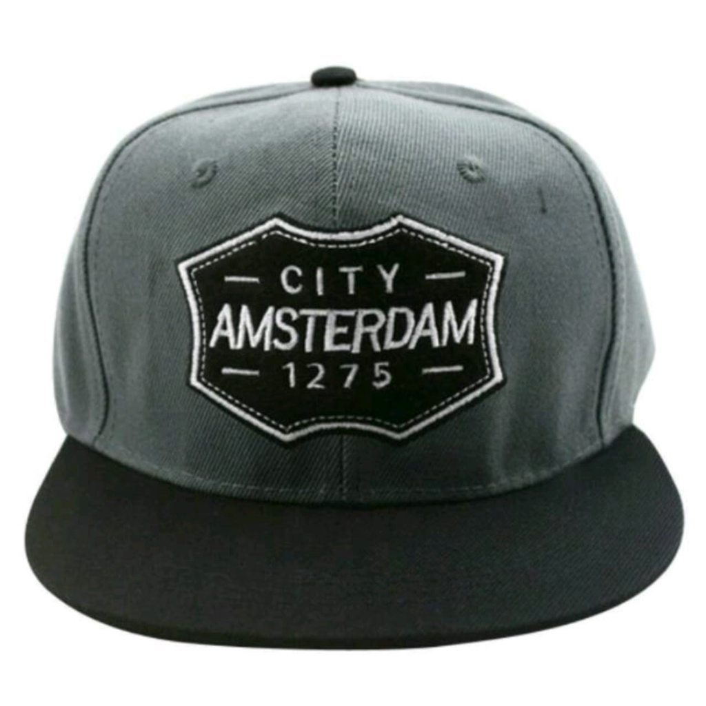 Topi Snapback Pria Wanita Logo Amsterdam