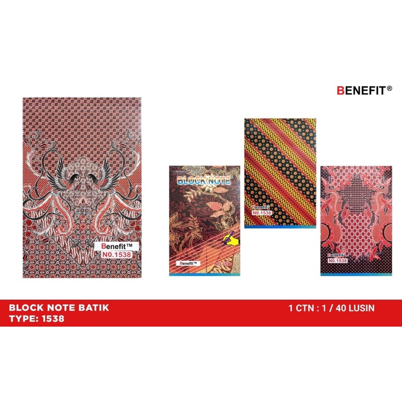

BLOCK NOTE BATIK BENEFIT A5 / blok note garis murah
