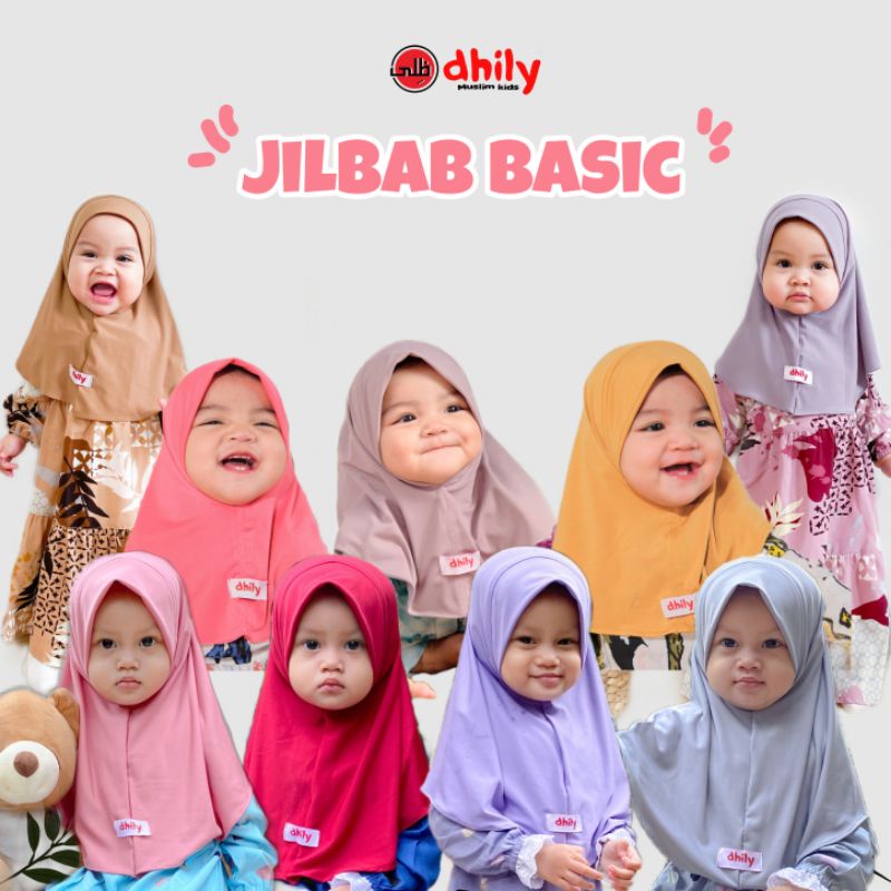 DHILY Hijab Basic baby kids 0-4 Tahun, Jilbab bayi, jilbab anak, jilbab baby kids