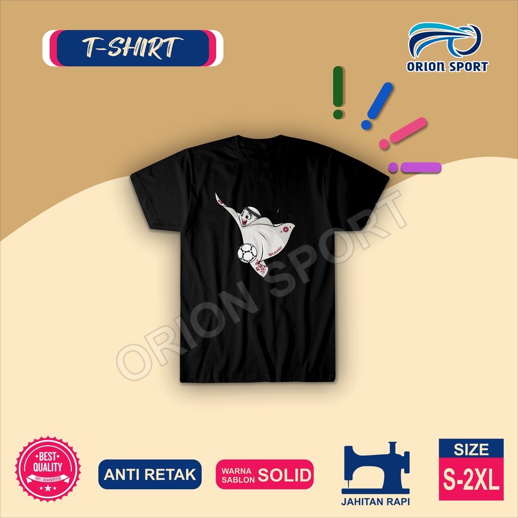 T-Shirtt Casual Maskot World Cup 2022