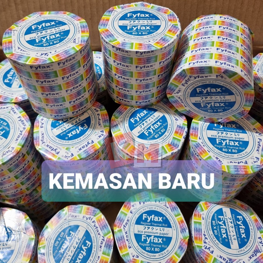 

Kertas Thermal / Register Paper Roll FyFax 80 x 80 mm / 80x80 / Struk Kasir