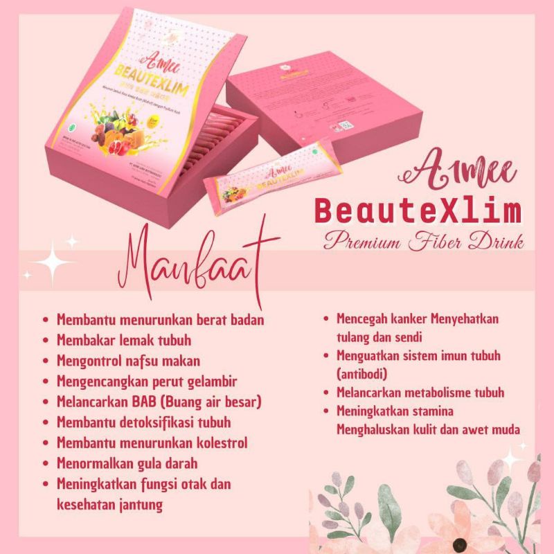 Aimee Aimee BeauteXlim Premium Fiber Drink | Minumam Penurun Berat Badan Herbal Pelangsing Diet Deto