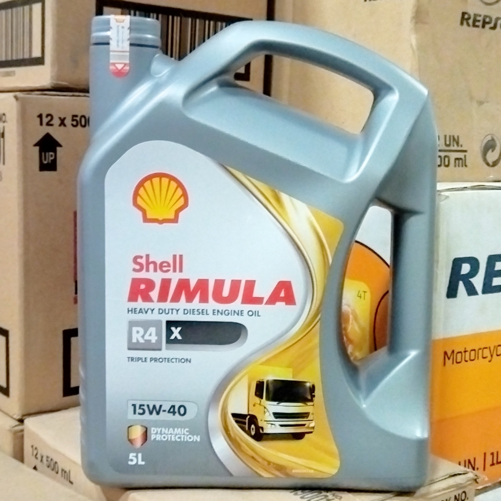 OLI MESIN MOBIL DIESEL SHELL RIMULA R4 / R4 PLUS 5 LITER