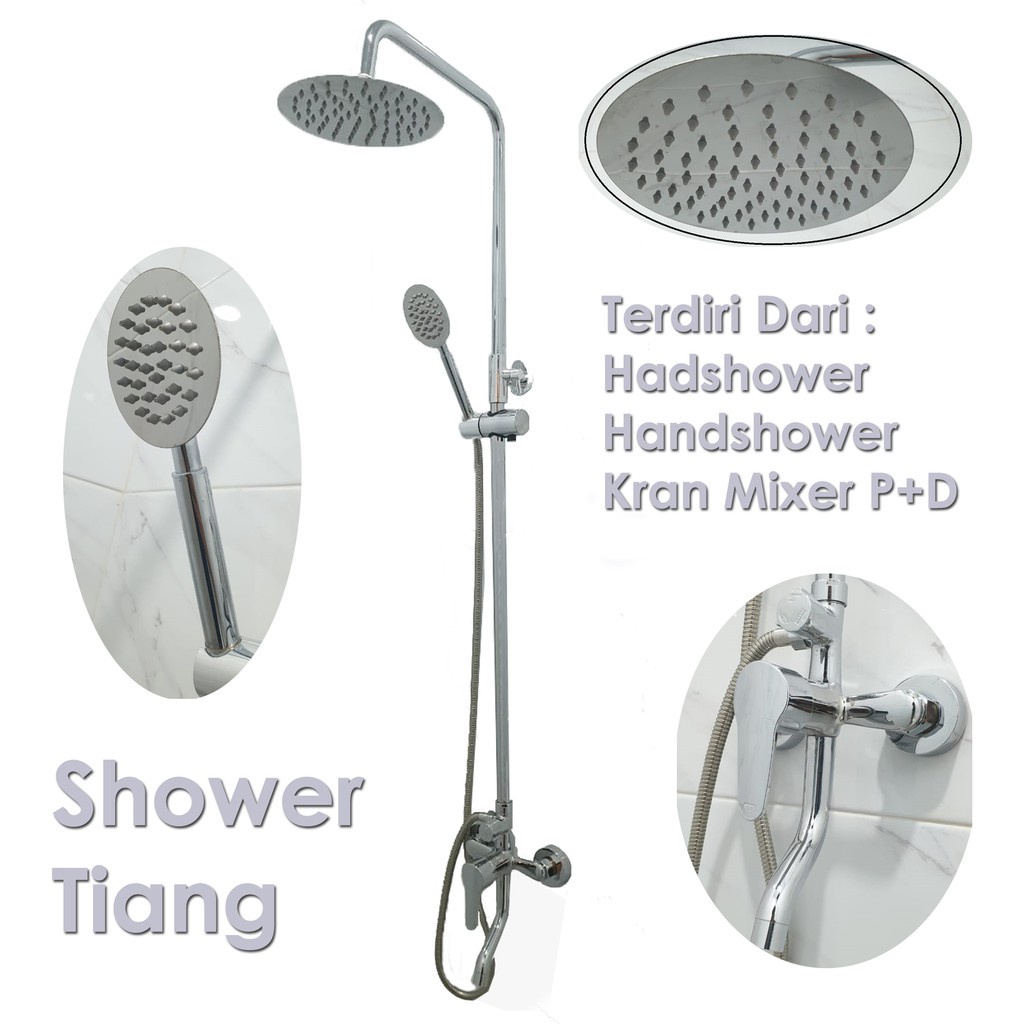 (Serba Serbi)Shower Kolom Shower Tiang Kamar Mandi Mixer P+D / Shower Tiang Set Bahan Stainless Termurah