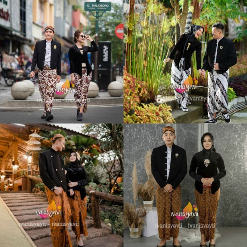Baju Prewed / Baju Prewedding / Baju Couple Adat Jawa - Motif Lengkap