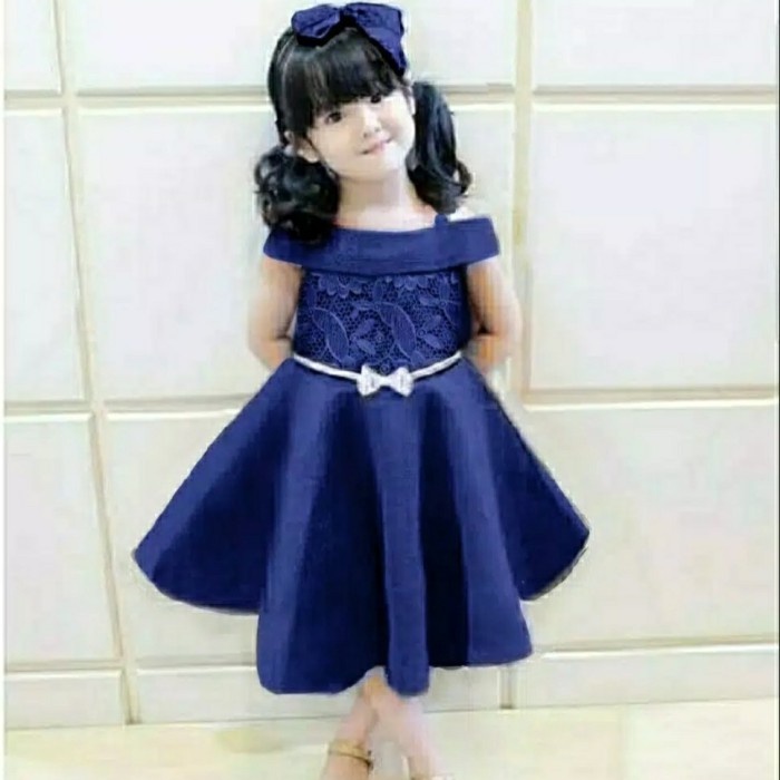BAJU DRESS ANAK PEREMPUAN KOREA 2-4 TAHUN SABRINA CECILIA