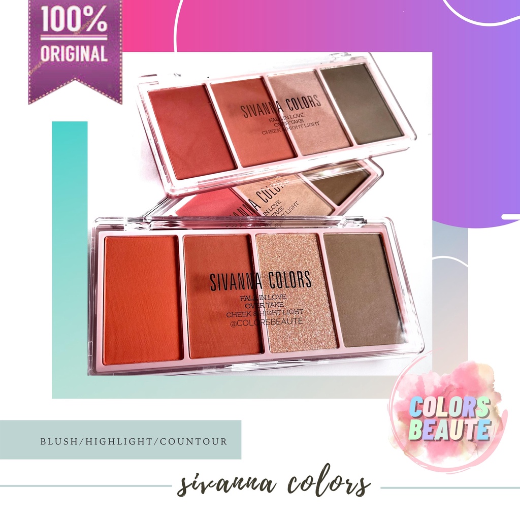 SIVANNA COLORS Fall in love Palette (BLUSH/HIGHLIGHT/COUNTOUR)