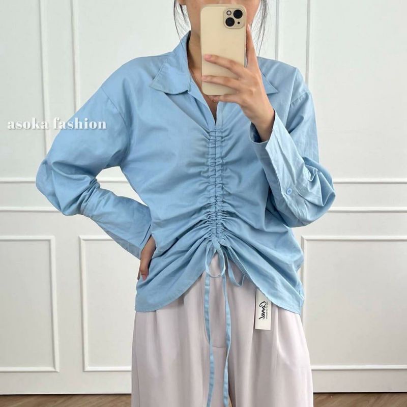 Blouse Yumna Top Katun - Kemeja Polos Wanita Terbaru