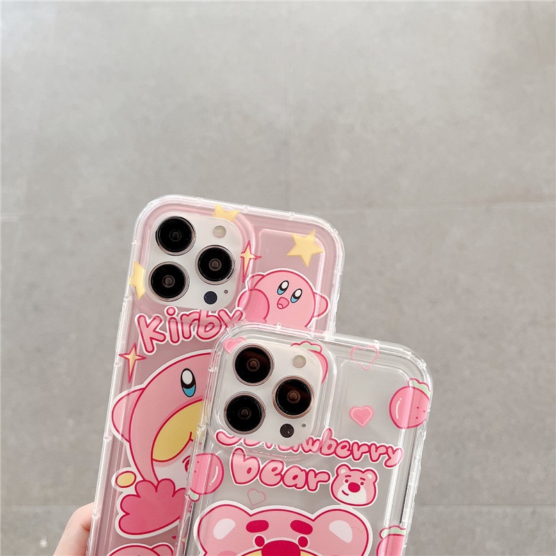 Soft Case TPU Motif Kartun Beruang Untuk IPhone 14 13 12 11 Pro Max