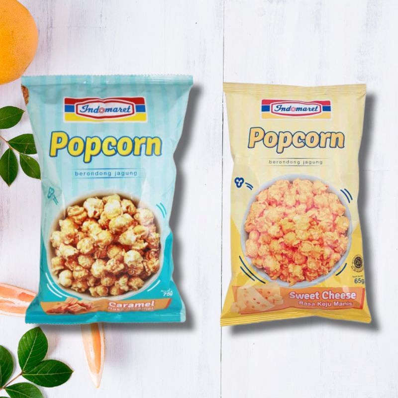 

Popcorn Indomaret caramel/sweet cheese