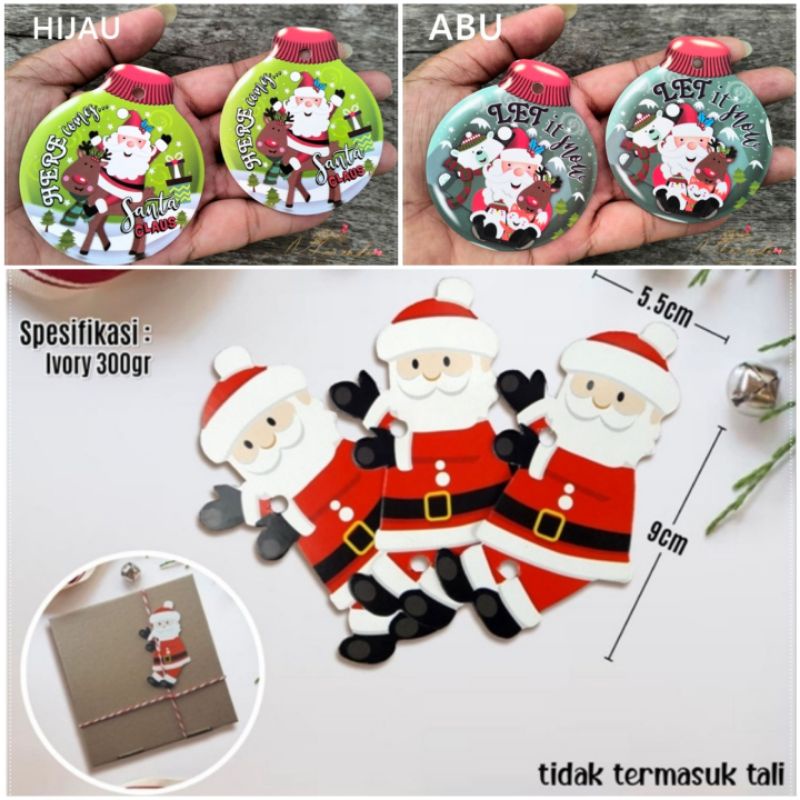 

label natal hang tag Christmas kartu ucapan gift card