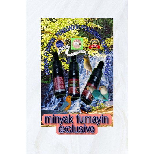 5 ml minyak fuma vitamin burung minyak fuma exclusive peningkat stamina gacor breeding sehat