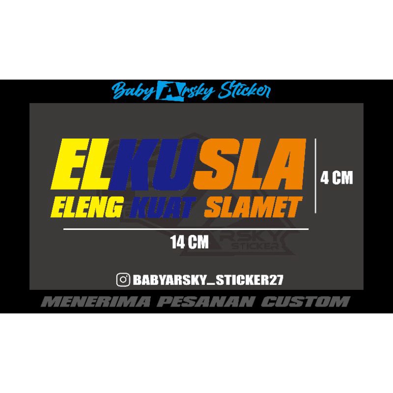 

STICKER CUTTING ELKUSLA //new varian