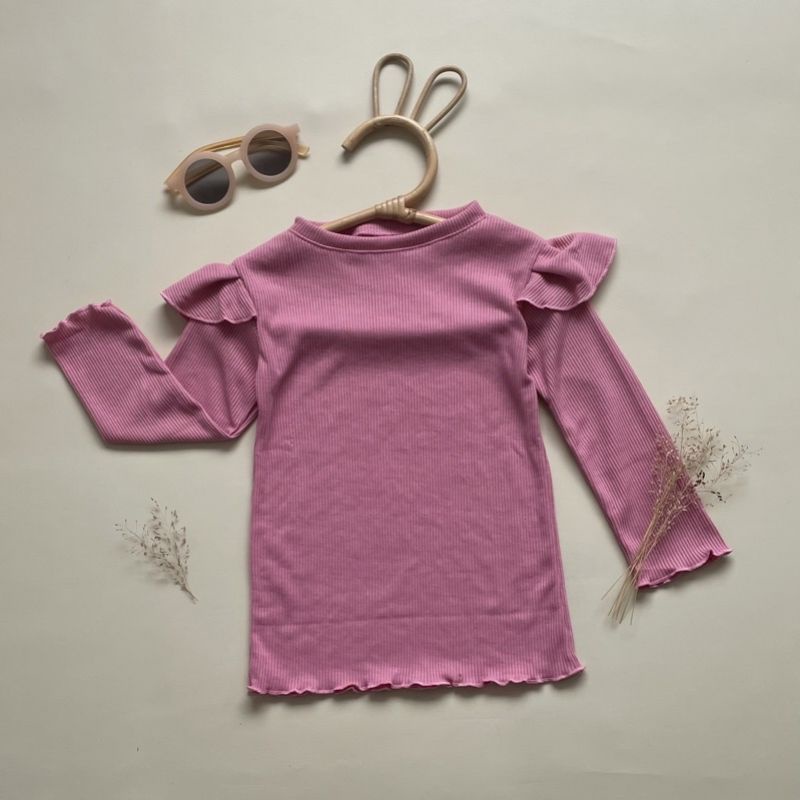 Ruffle Tee Alena Atasan Kaos Anak Perempuan Panjang 2-5 tahun