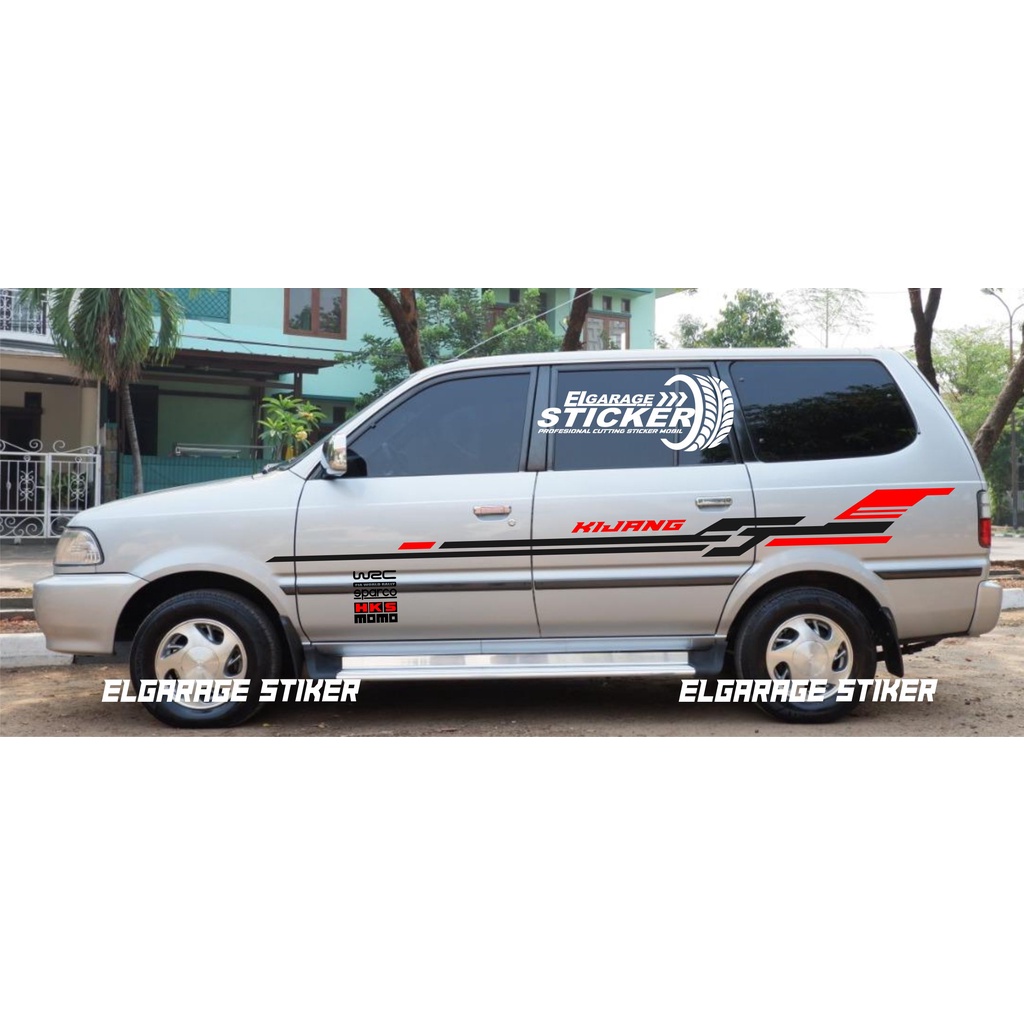 Stiker mobil toyota kijang cutting stiker body samping mobil kijang stiker list body mobil kijang
