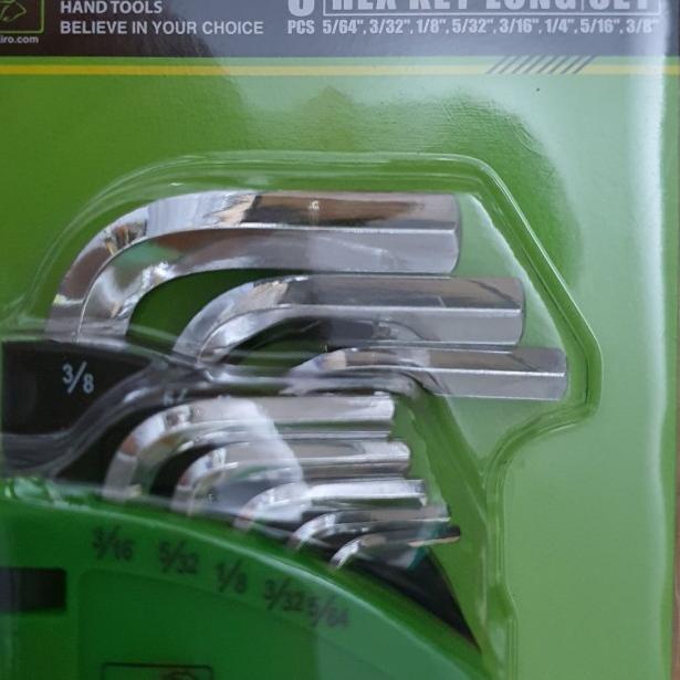 KUNCI L (inch) TEKIRO SQUARE PANJANG / HEX KEY SET LONG TEKIRO ASLI