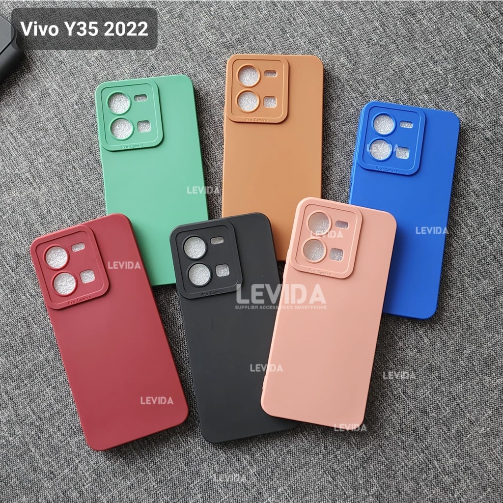 Vivo Y35 2022 Vivo V7 Vivo Y16 Softcase Procamera silicon Matte Case full cover Vivo Y35 2022 Vivo V