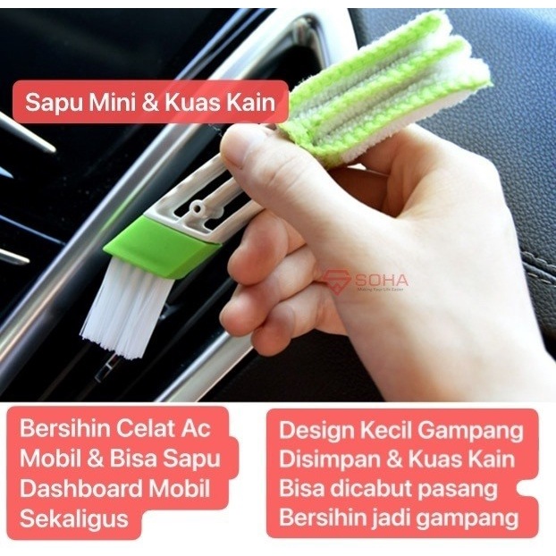 AM-49 Sikat Pembersih Celah AC Mobil / Dasboard Mobil / Keyboard Blush - Putih