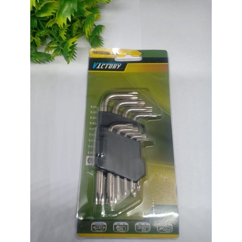 KUNCI L SET 9 PCS BINTANG PENDEK VICTORY // KUNCI L SERBAGUNA