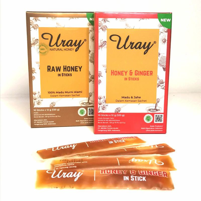 

Madu Uray Honey Stick Sachet - Original - Madu Murni - Madu Hutan - Madu Asli Organik - Madu Uray Stick Sachet 10 stick x 12 gram Raw Honey MADU URAY STICK SACHET ASLI MURNI | GINGER MADU HUTAN NUTRISI NATURAL HONEY