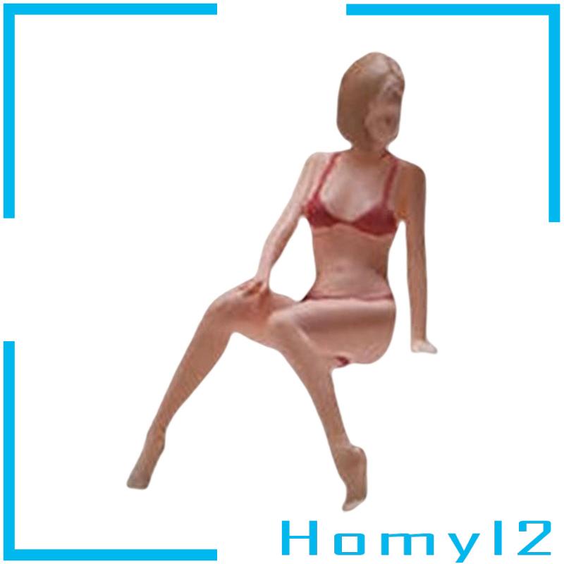 Homyl2 Miniatur Figur Wanita Multifungsi Skala 1 / 64 Untuk Lansekap Mikro / Taman DIY