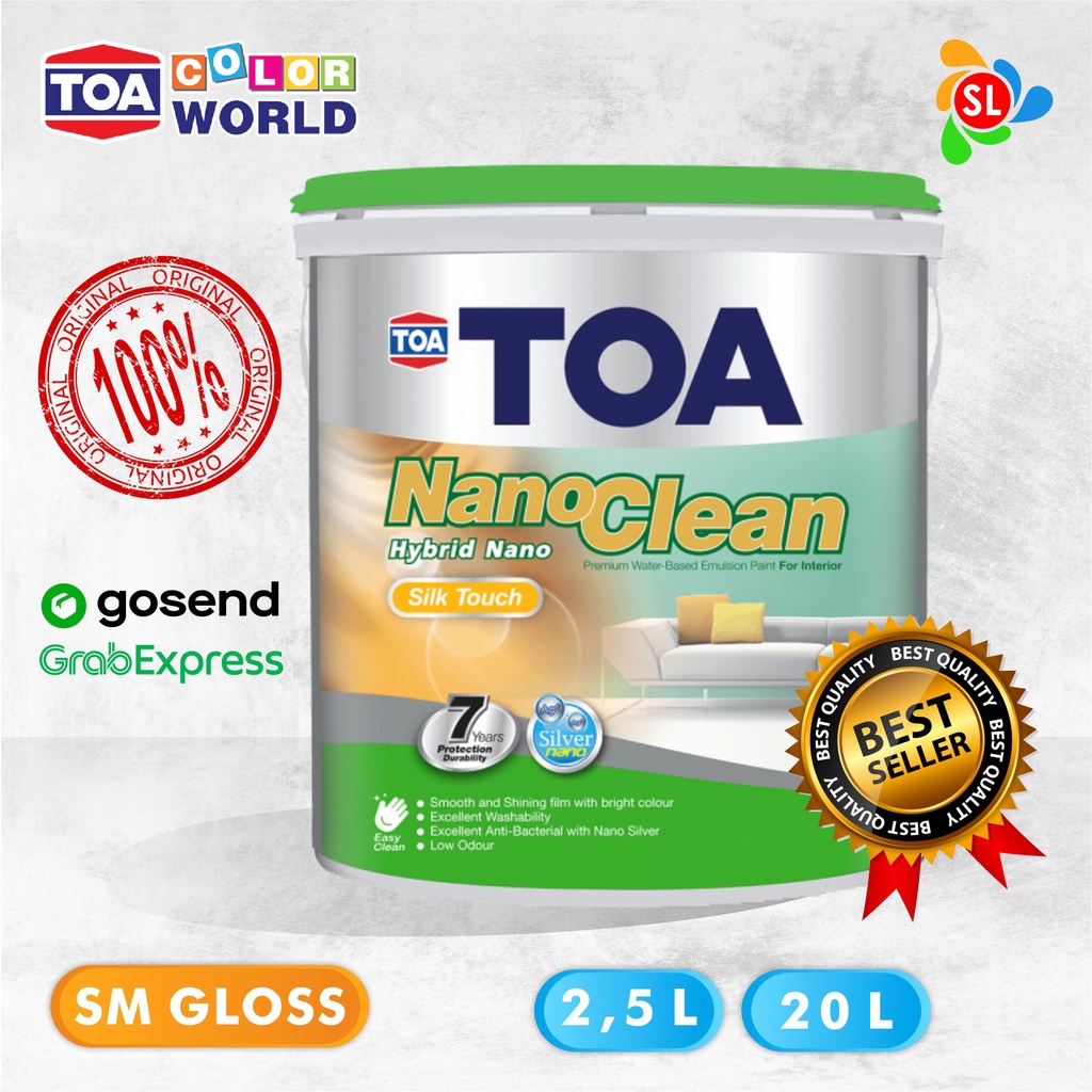 Cat Dinding / Tembok Interior Toa NanoClean (Silk Touch) 20 Liter Semi Gloss