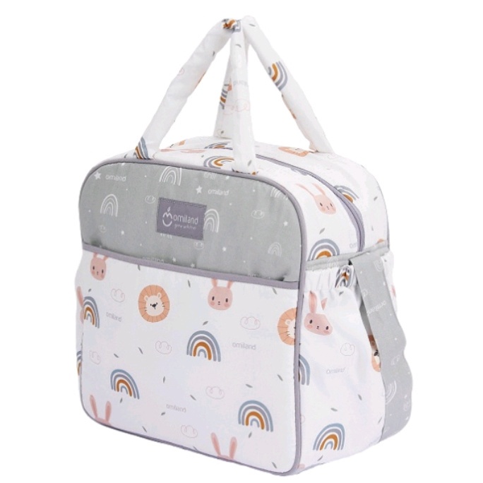 Omiland Tas Bayi Multifungsi Kecil / Medium / Besar Saku Print Rainbow Series