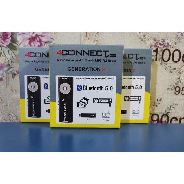 4Connect Bluetooth Audio Music Receiver Dongle With MP3 Player and FM