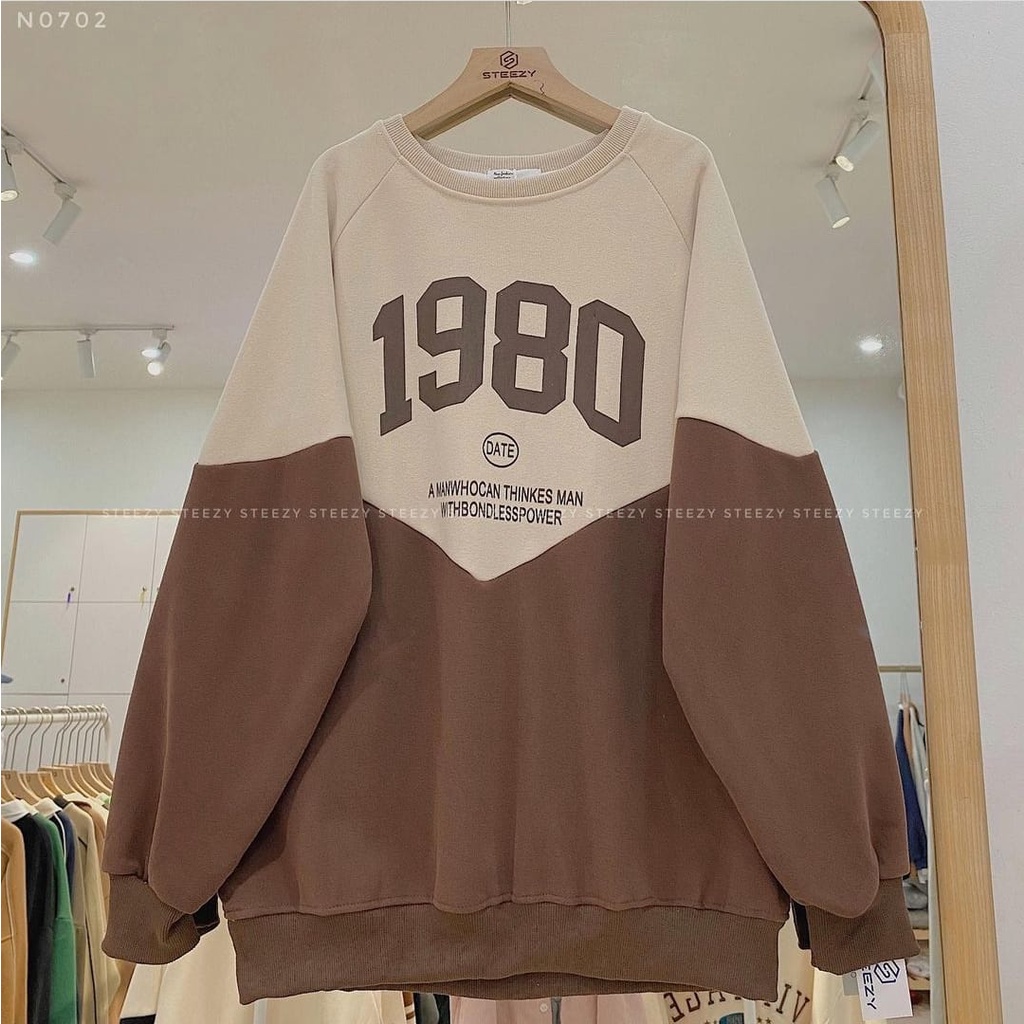 1980 COMBIE SWEATER WANITA OVERSIZE - CREWNECK SWEATER WANITA