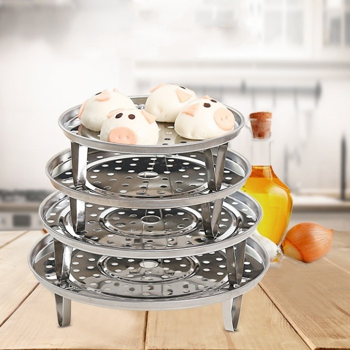 Tatakan Kukusan Alas Panci Kukus Steamer Rack Stainless 20cm Lubang Alas Kukus
