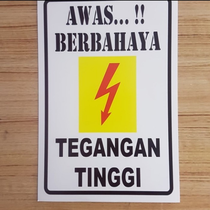 

Sticker Awas Tegangan Tinggi Ukuran 20X30Cm