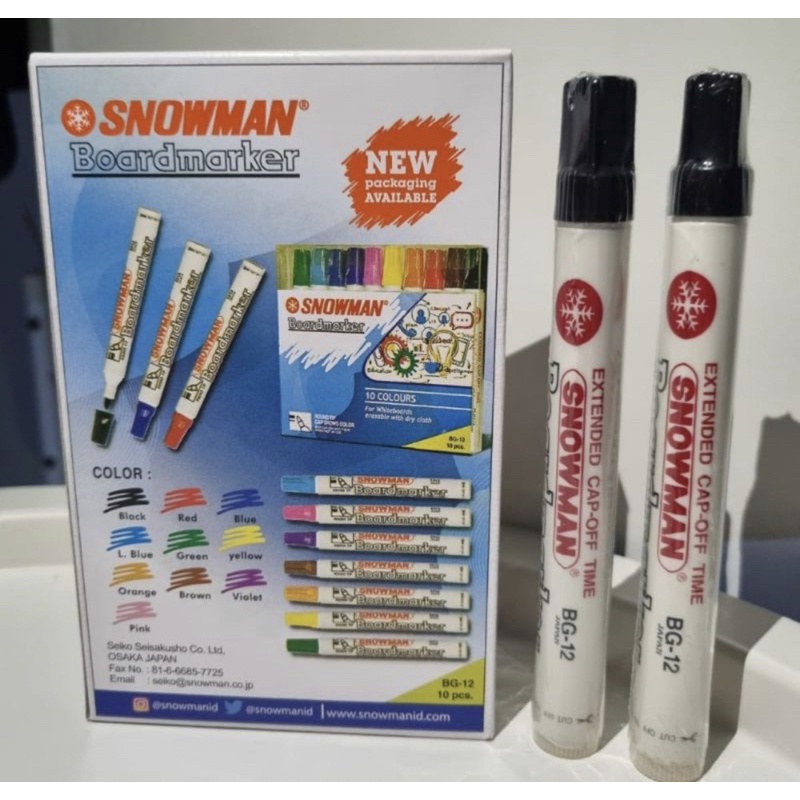 

Spidol Snowman BG-12 Spidol Dapat Di Hapus / Bukan Permanent