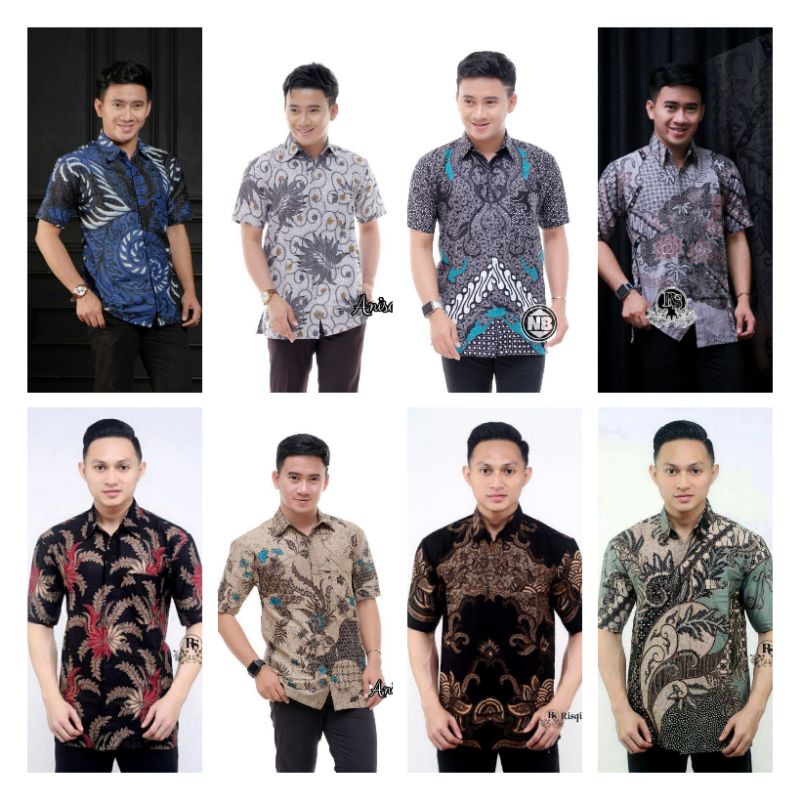 BAJU BATIK PRIA ABADI BATIK KEMEJA BATIK PRIA LENGAN PENDEK