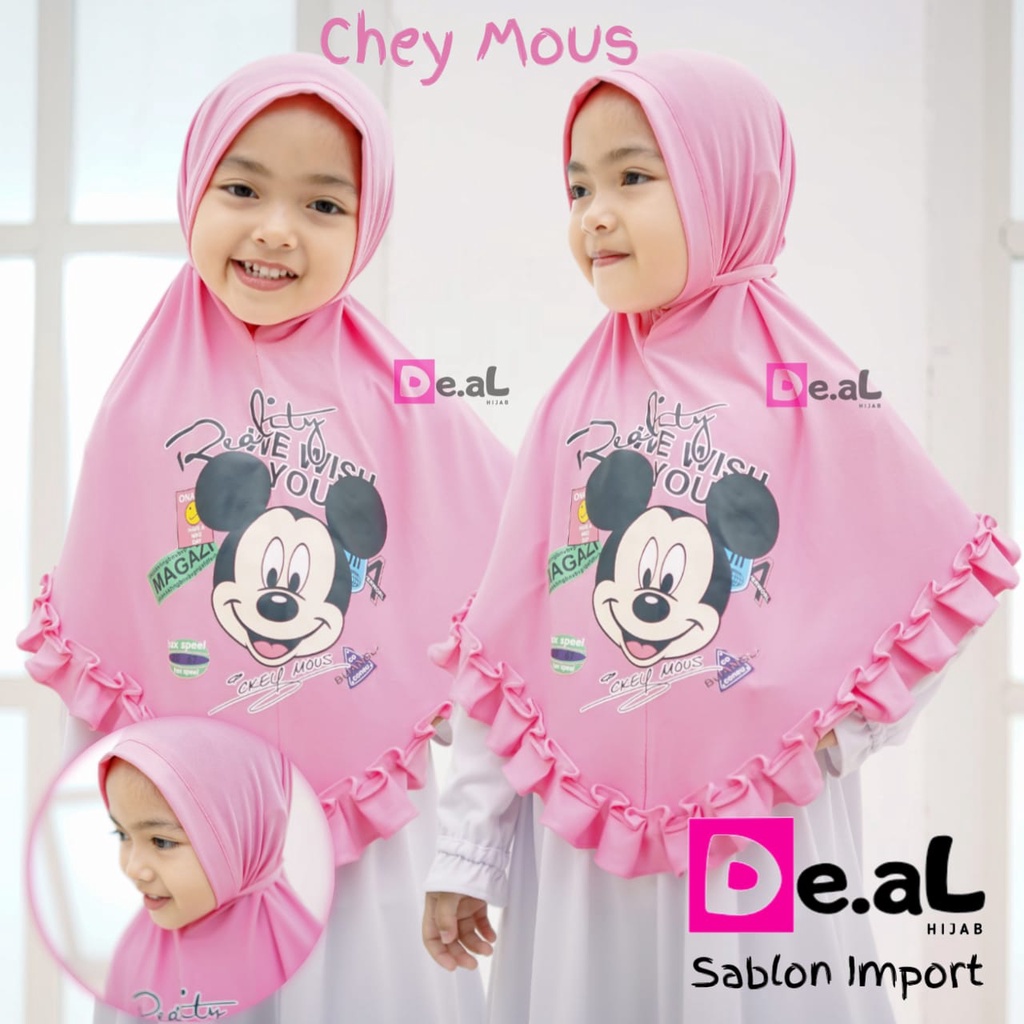 HIJAB ANAK INSTANT CHEY MOUS ANAK ORI DE.AL