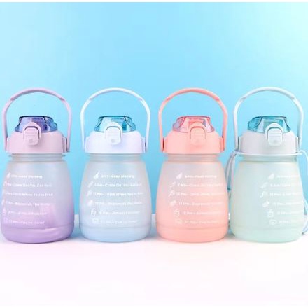 Botol Minum 1300ml Korea Viral Botol Gemoy Free Sticker &amp; Tali