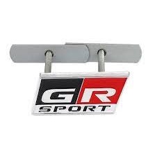 Emblem Logo GR Sport Hitam Merah Bahan Logam Besi