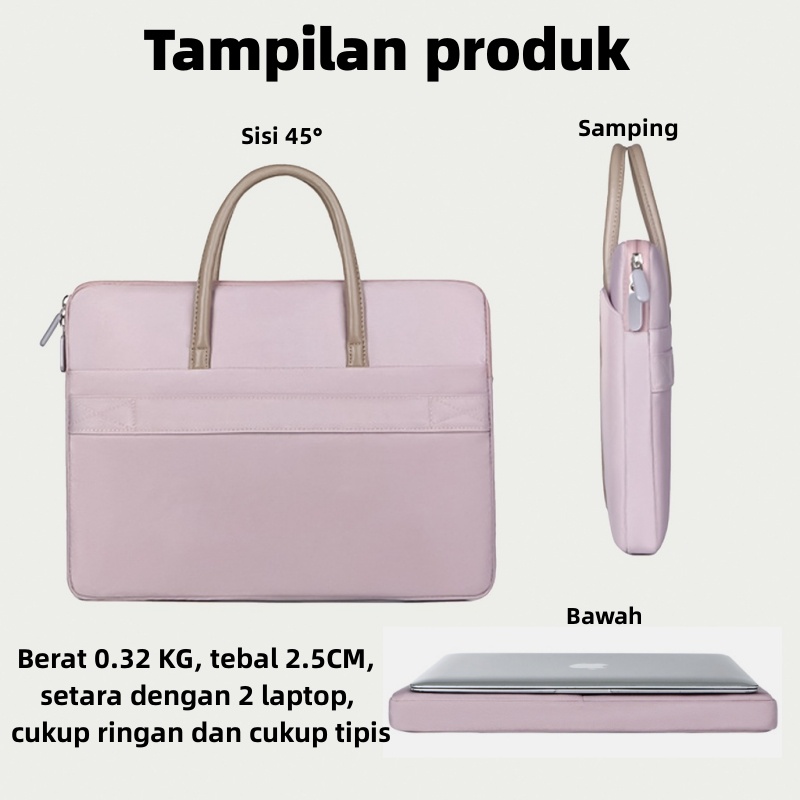 Tas Laptop/ Laptop Sleeve Unisex Selempang  Tas Laptop Jinjing Waterproof C97 Laptop Case 13 14 15 Pelindung Laptop
