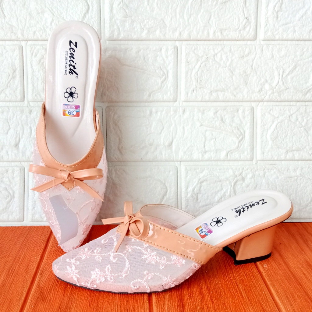 Z_eni_th Slop Furing 02 Sandal Wanita Hak 6 Cm Size 37-41 Salem