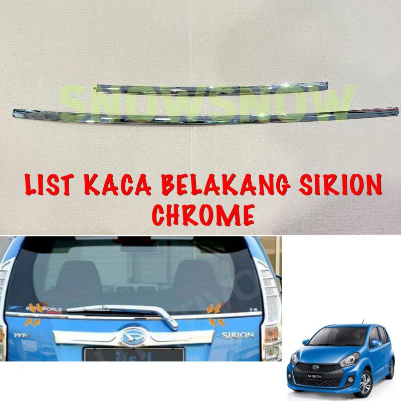 Paket List Kaca Samping Belakang Grand All New Sirion Chrome