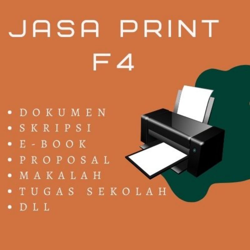 Jasa Cetak / Print Kertas F4 Dokumen (Hitam Putih / Berwarna)