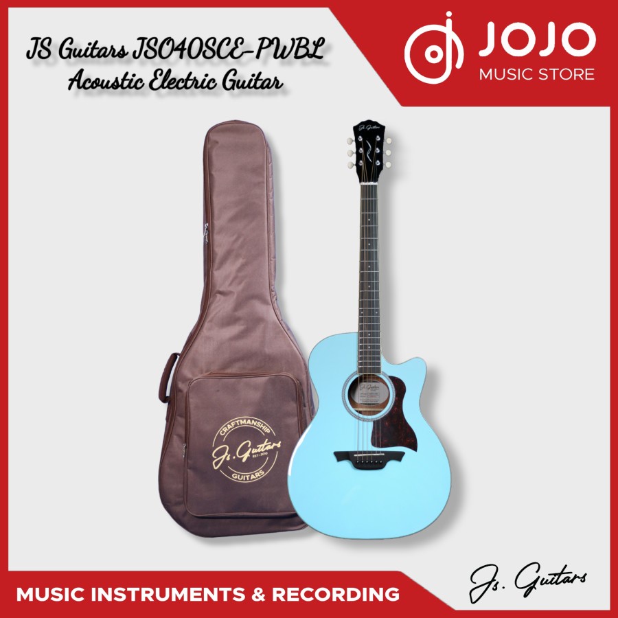 JS Guitars JSO40SCE-PWBL Akustik Elektrik