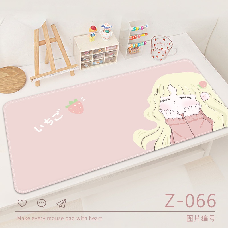 Mouse Pad Ukuran Besar Tebal Motif Kartun Warna Pink